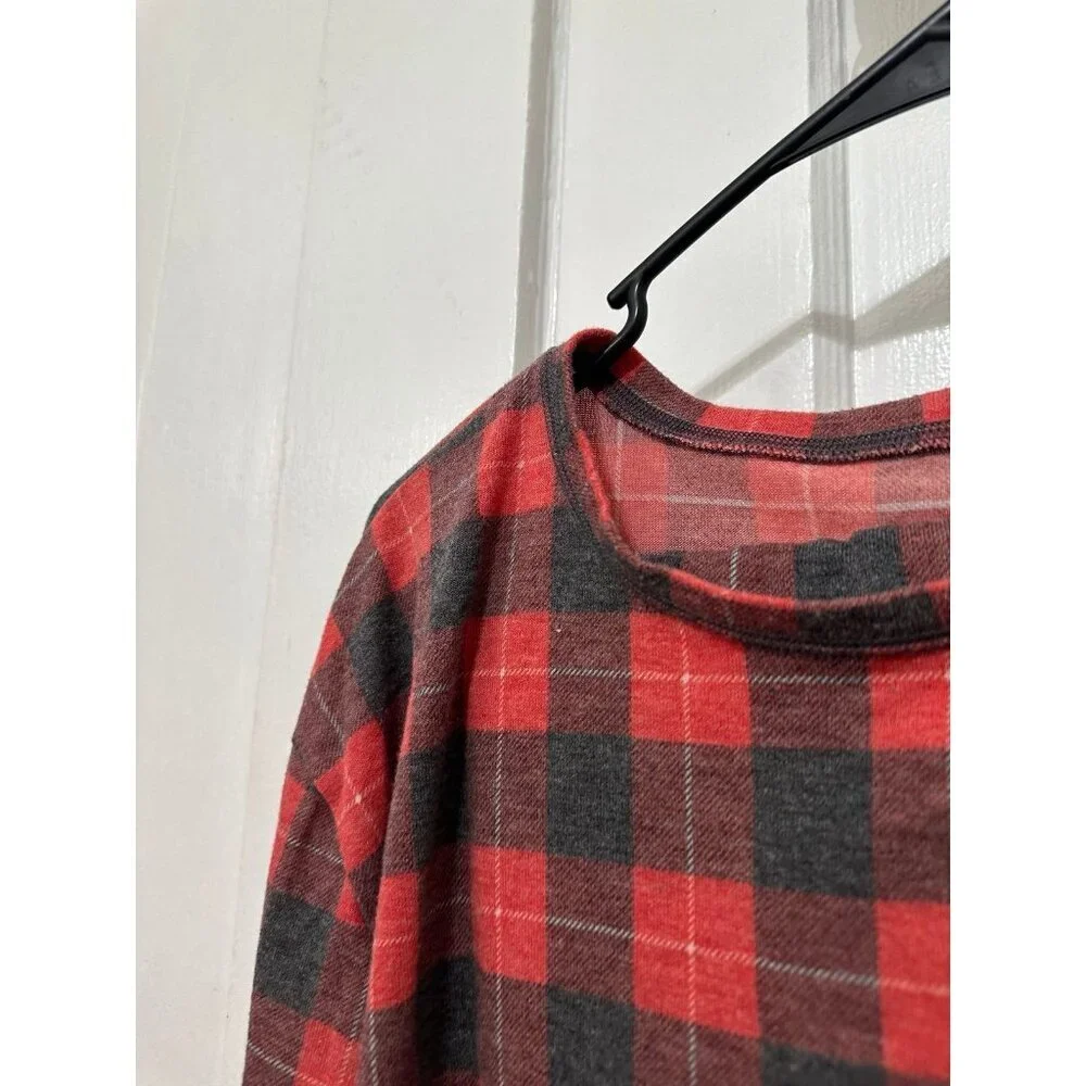 SO women’s size small intimates plaid shirt & pajama pants set - Picture 3 of 8